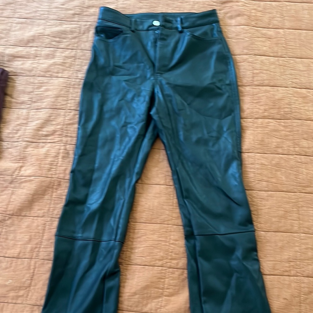 H&M Faux Leather Boot cut pants